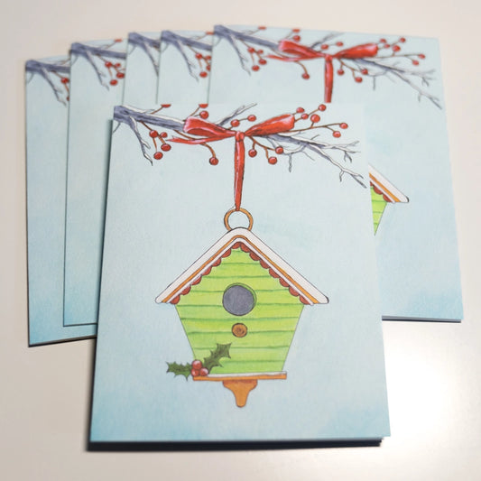 Eddie Jean's Christmas Birdhouse Notecards