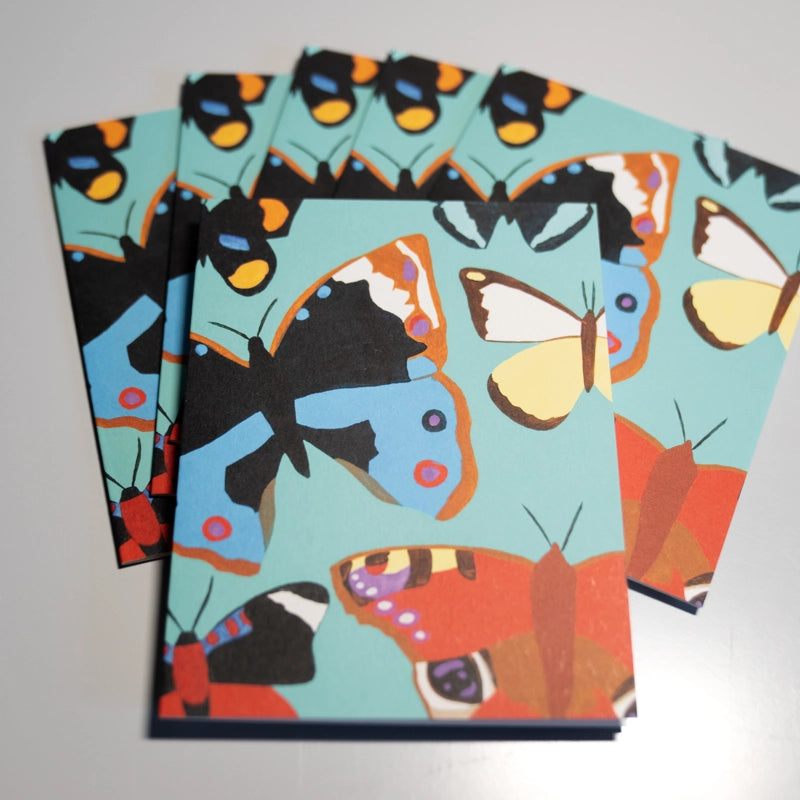 Haley's Butterflies on Turquoise Notecards