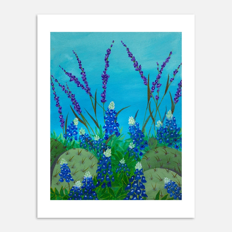 Eddie Jean's Bluebonnets with Purple Flowers