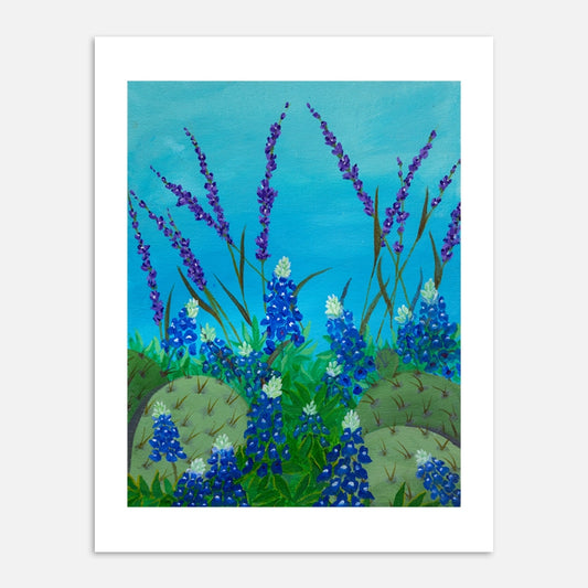 Eddie Jean's Bluebonnets with Purple Flowers