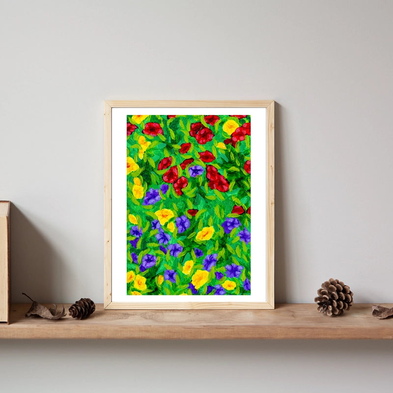 Eddie Jean's Floral on Green Print
