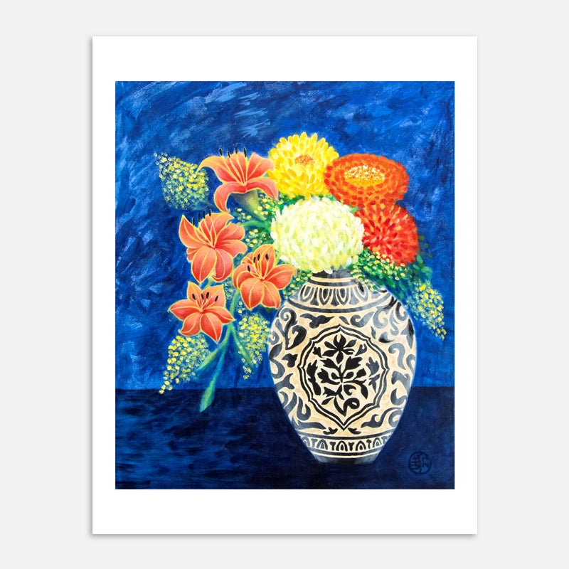 Ute's Flowers In A Korean Vase Print