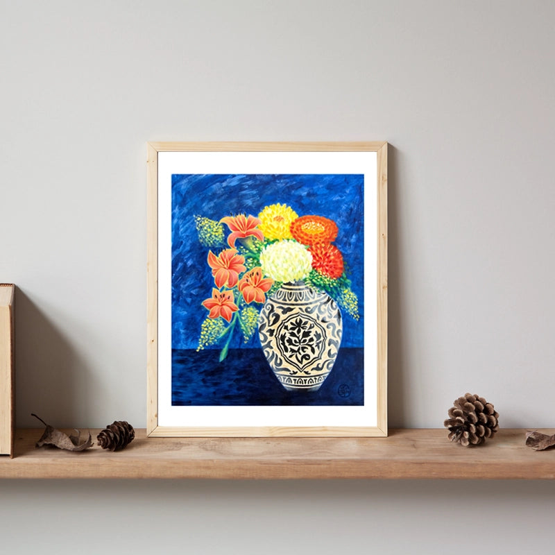 Ute's Flowers In A Korean Vase Print