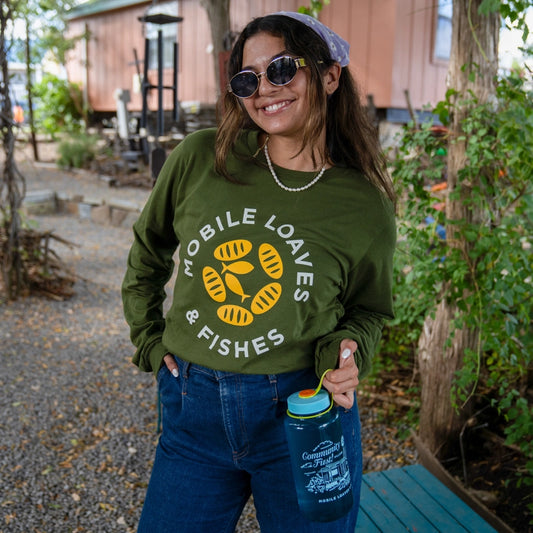 Olive MLF Logo Long Sleeve Tee