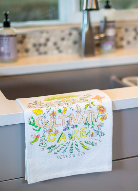 Genesis 2:15 Tea Towel
