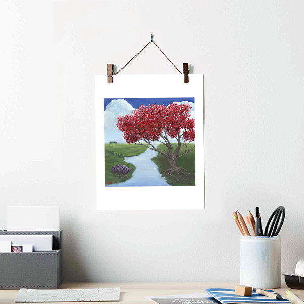 Jason's Red Tree Print