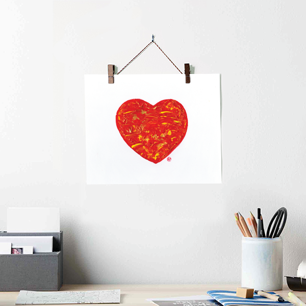 Ute's Red Heart Print