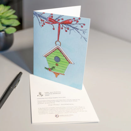 Eddie Jean's Christmas Birdhouse Notecards