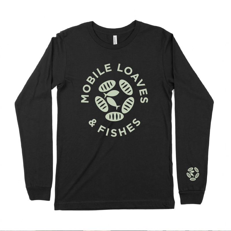 Black MLF Logo Long Sleeve Tee