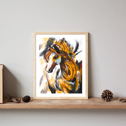 Eddie Jean's Brown Horse Print