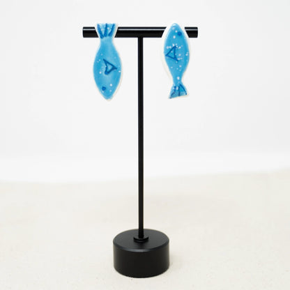 Asymmetrical Fish Earrings
