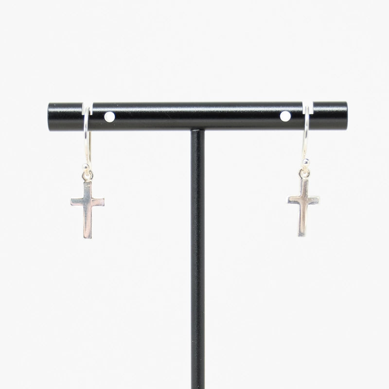 Sterling Silver Dangle Cross Earrings
