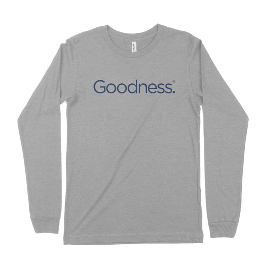 mobile loaves and fishes goodness long sleeve shirt gray
