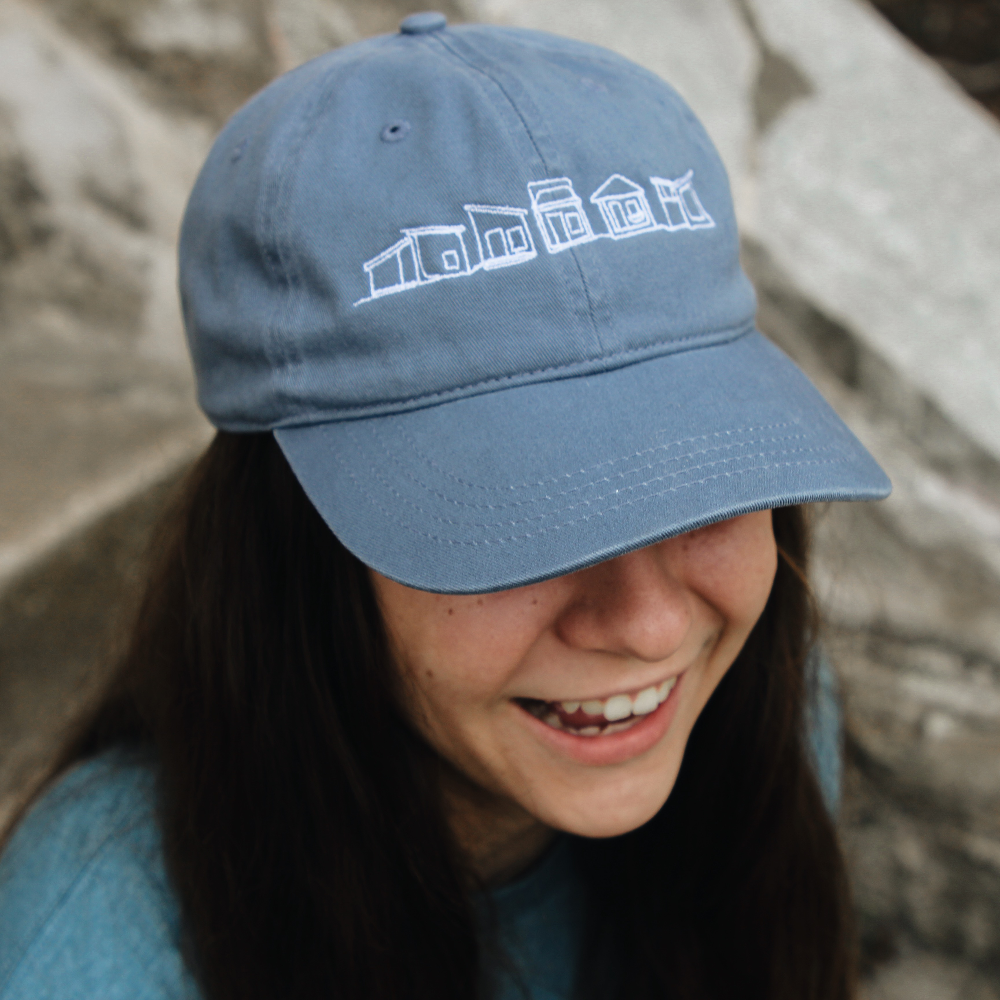 community first village tiny home dad cap blue