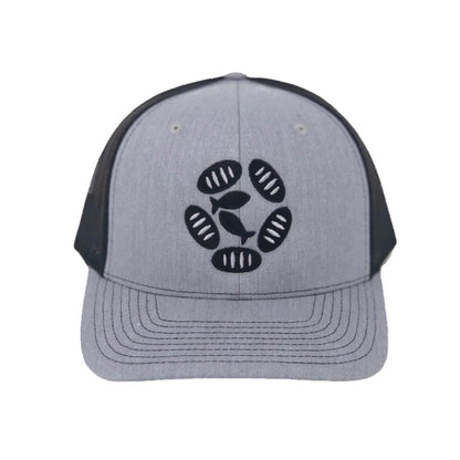 mobile loaves and fishes grey trucker hat