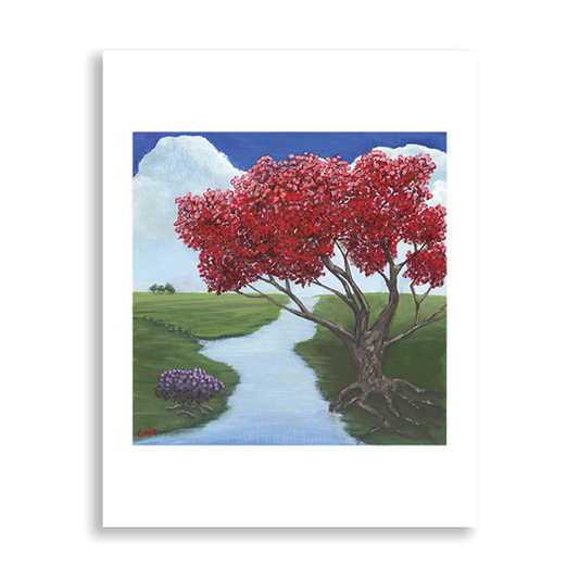 Jason's Red Tree Print