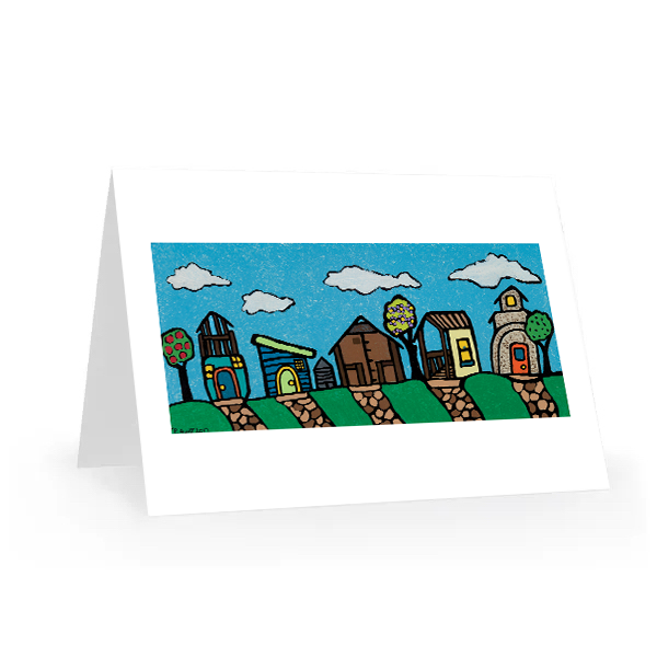 Penny's Row of Houses Notecards